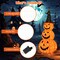 5 Feet Lighted Stacked Pumpkins Halloween Decoration with Witch Hat